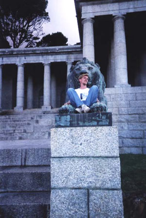 Shadowed by a lion, South Africa
